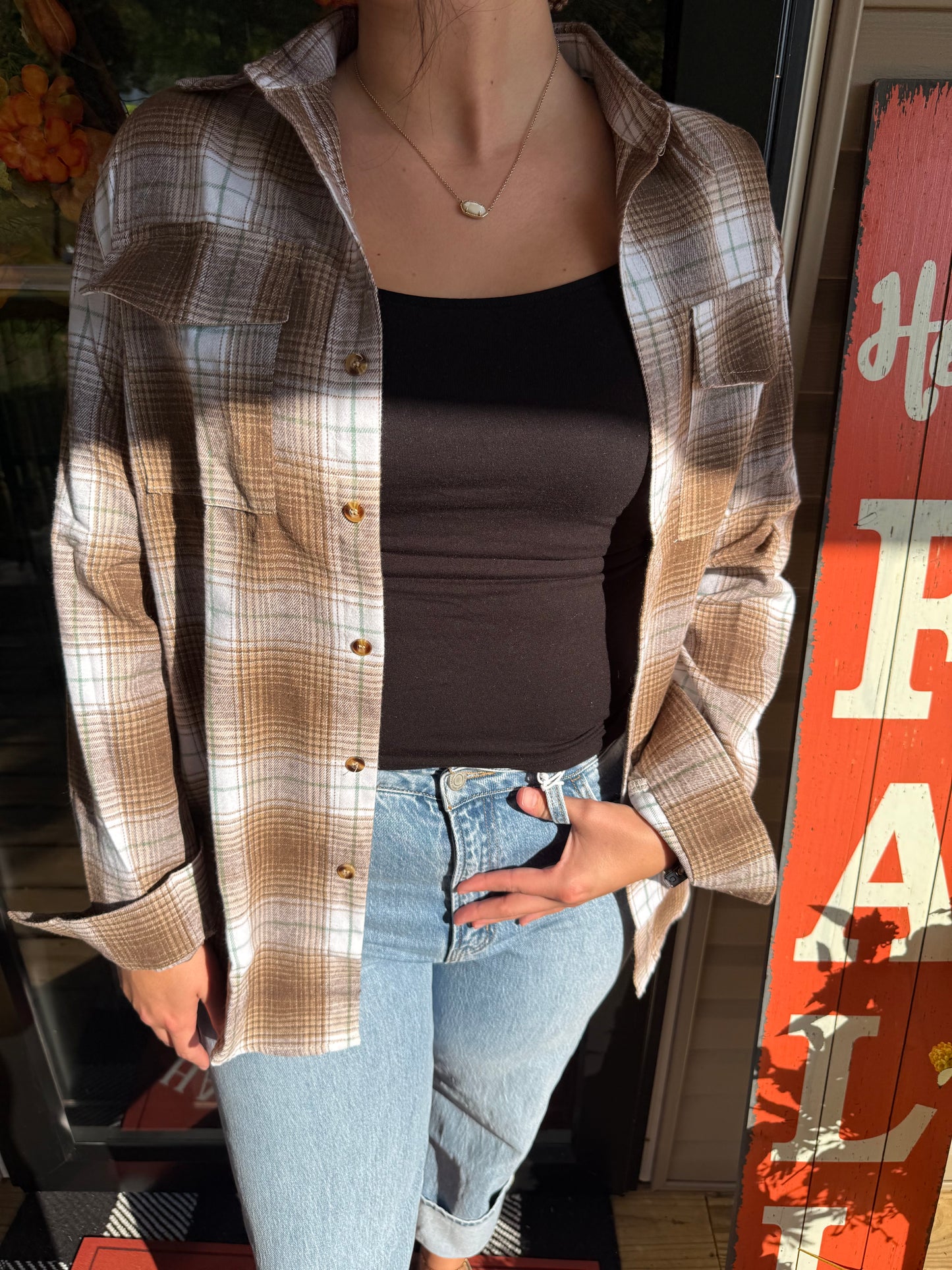 Lightweight Brown Flannel