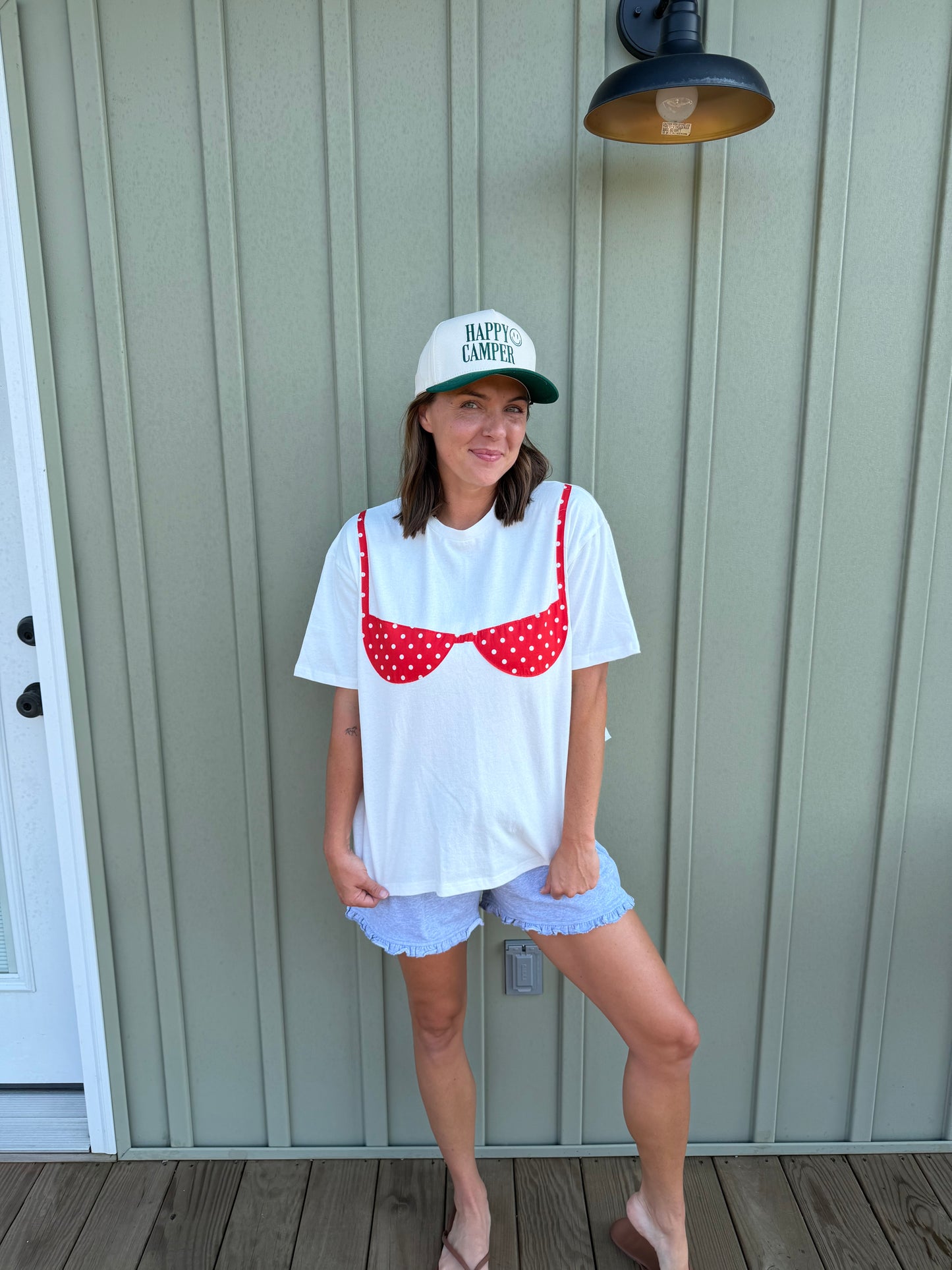 polka dot bikini tee