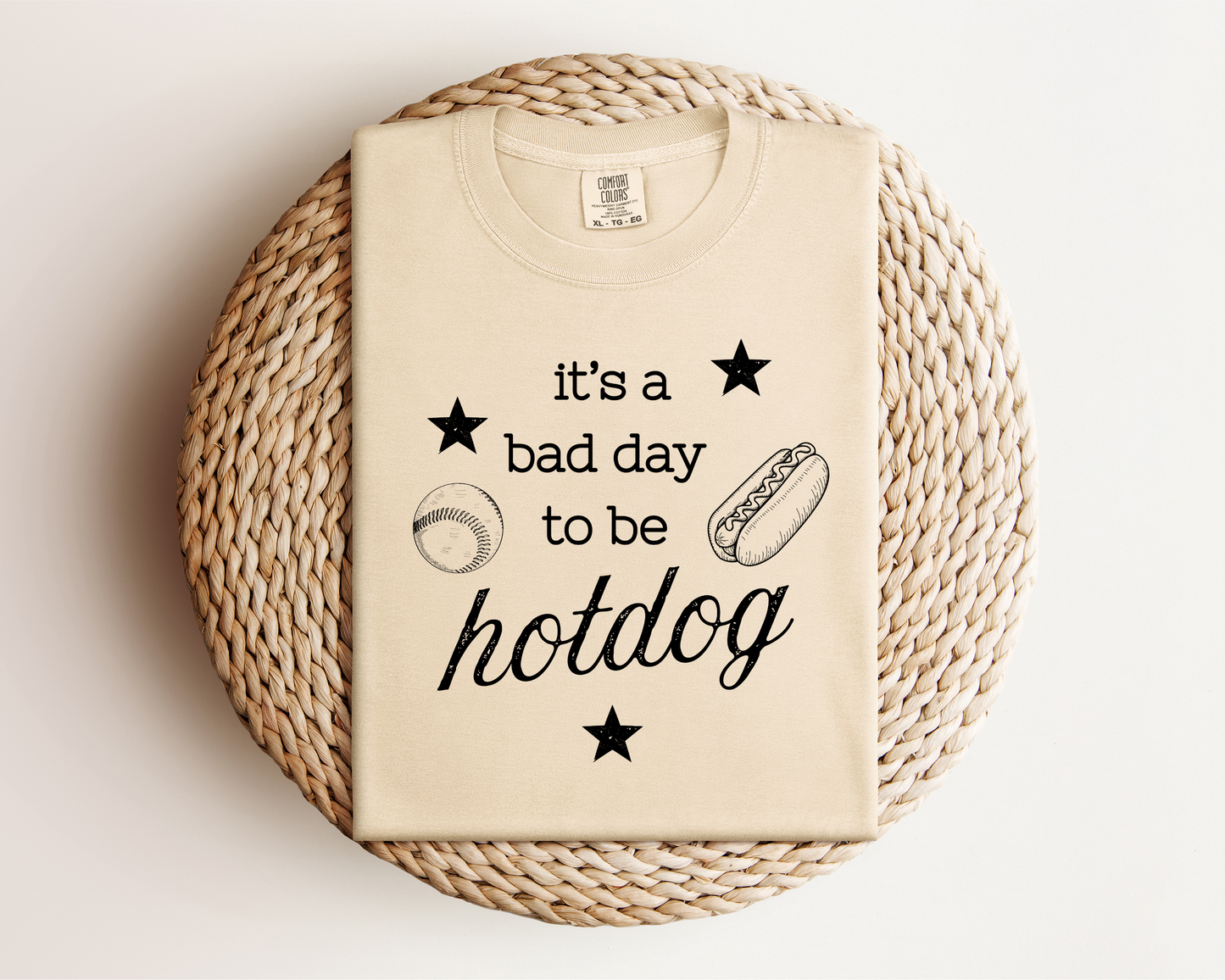 it's a bad day to be a hotdog graphic tee
