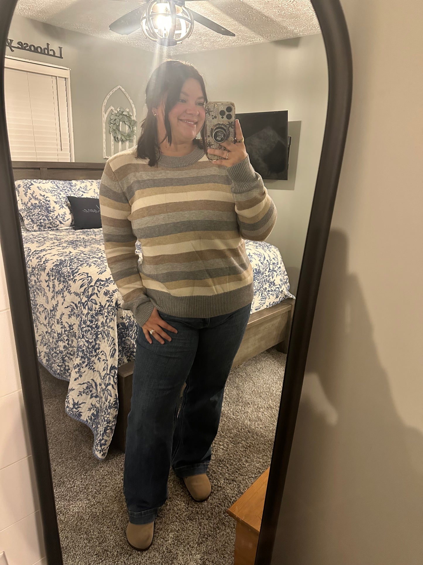 Stripe Round Neck Sweater