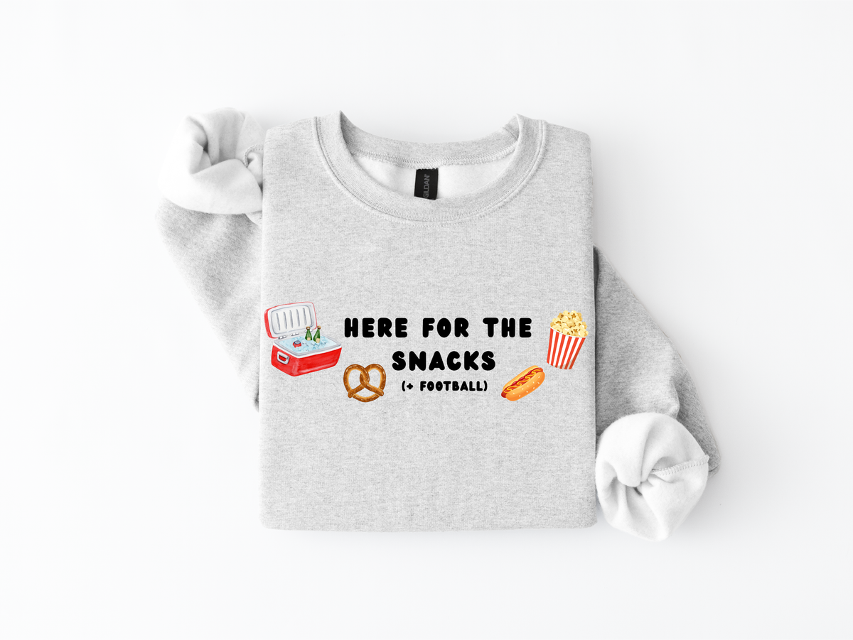 here for the snacks crewneck