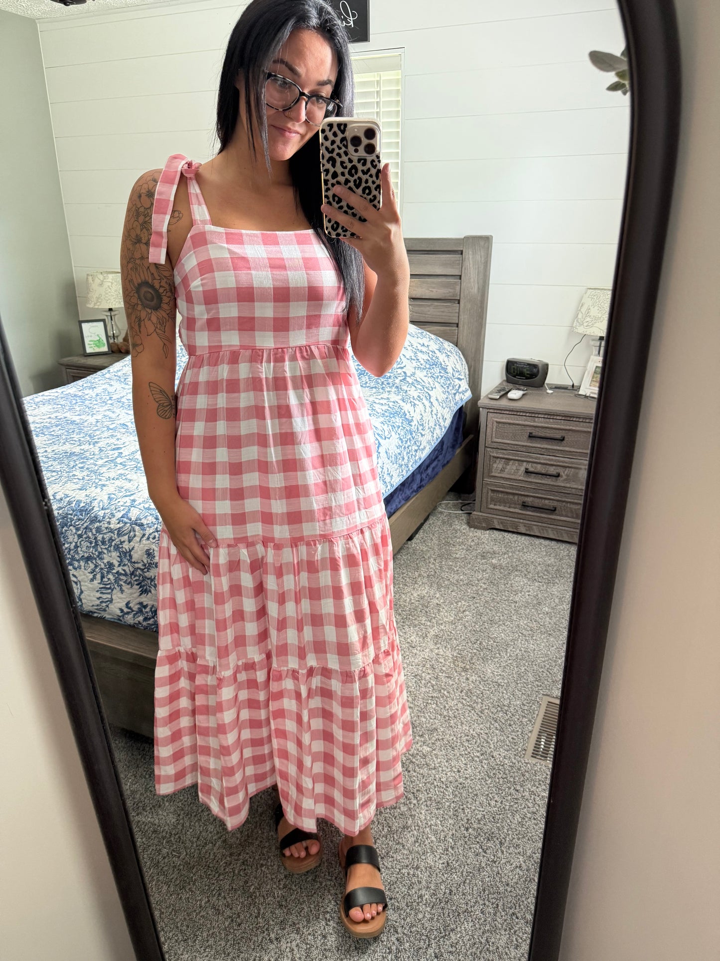 Sweet Gingham Maxi Dress