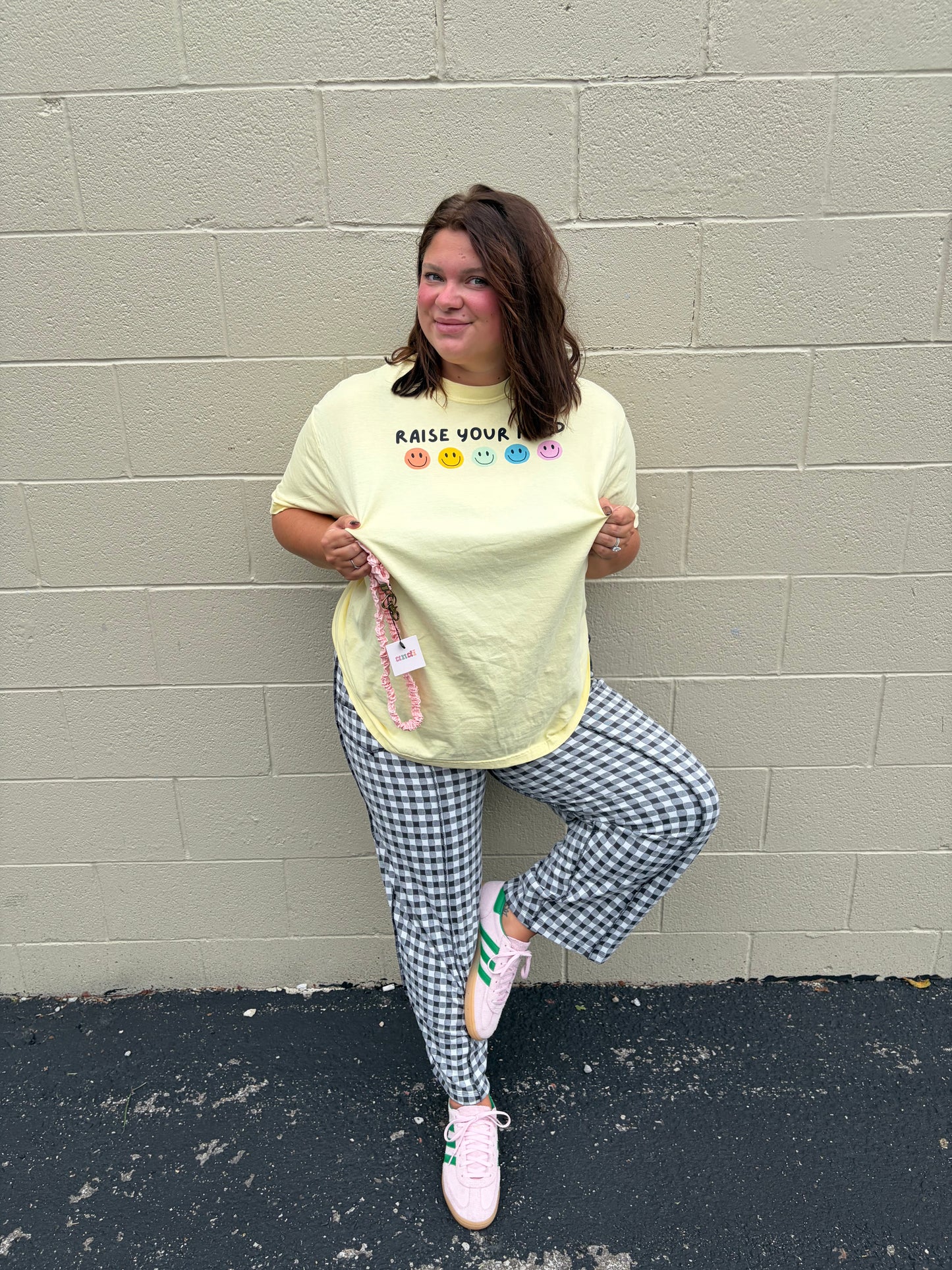 raise your hand graphic tee