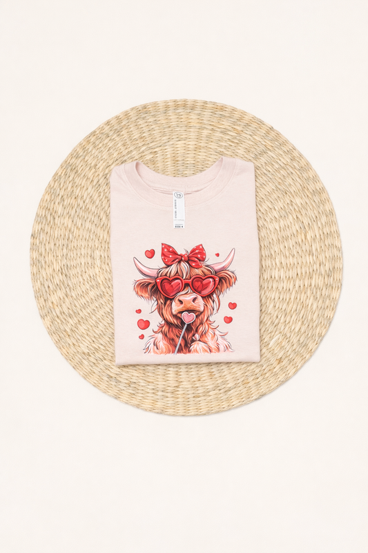 Valentine Cow Kid Tee