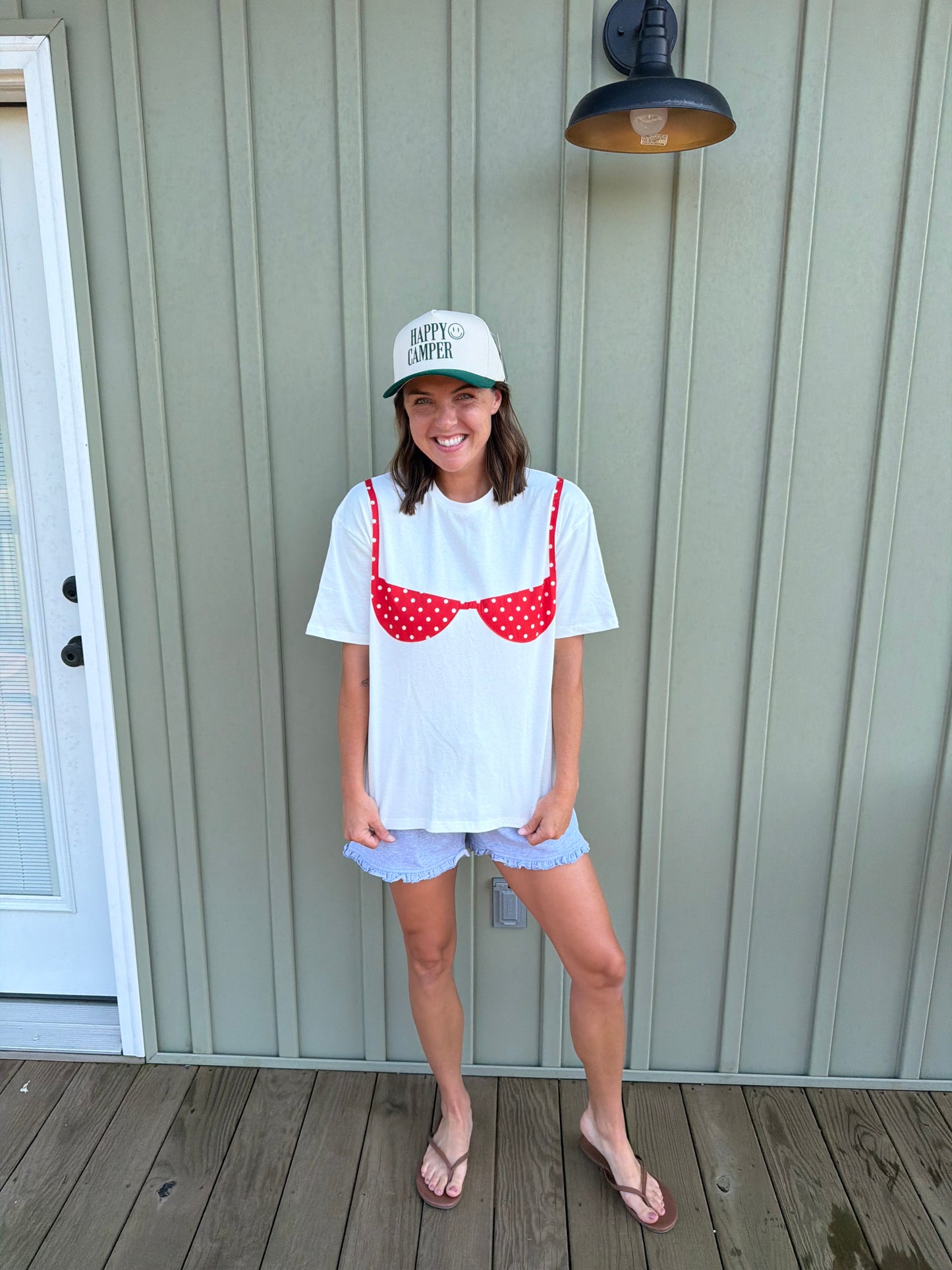 polka dot bikini tee