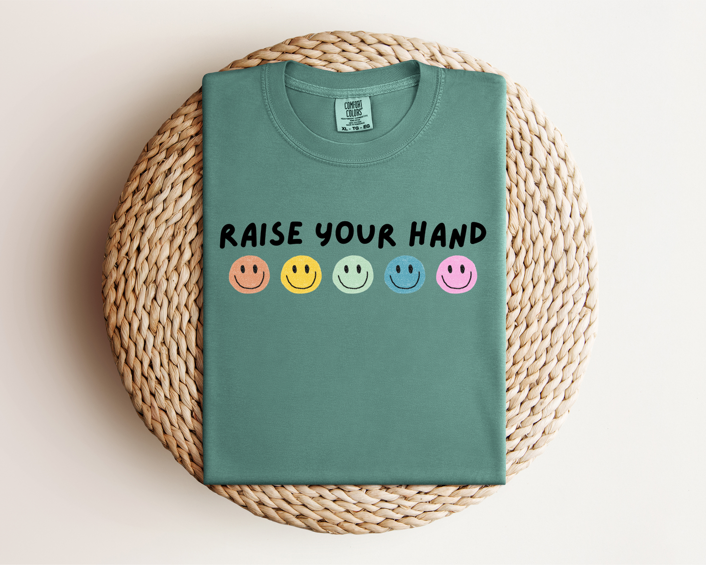 raise your hand graphic tee