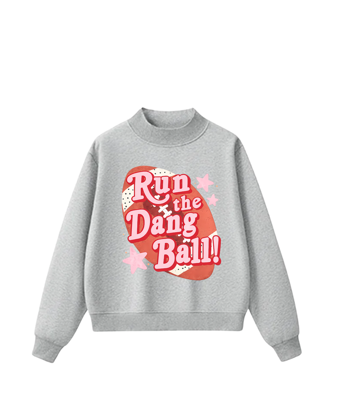 run the dang ball mock neck