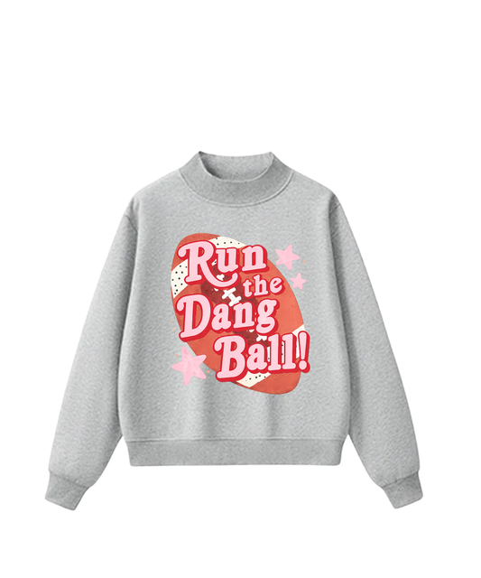 run the dang ball mock neck