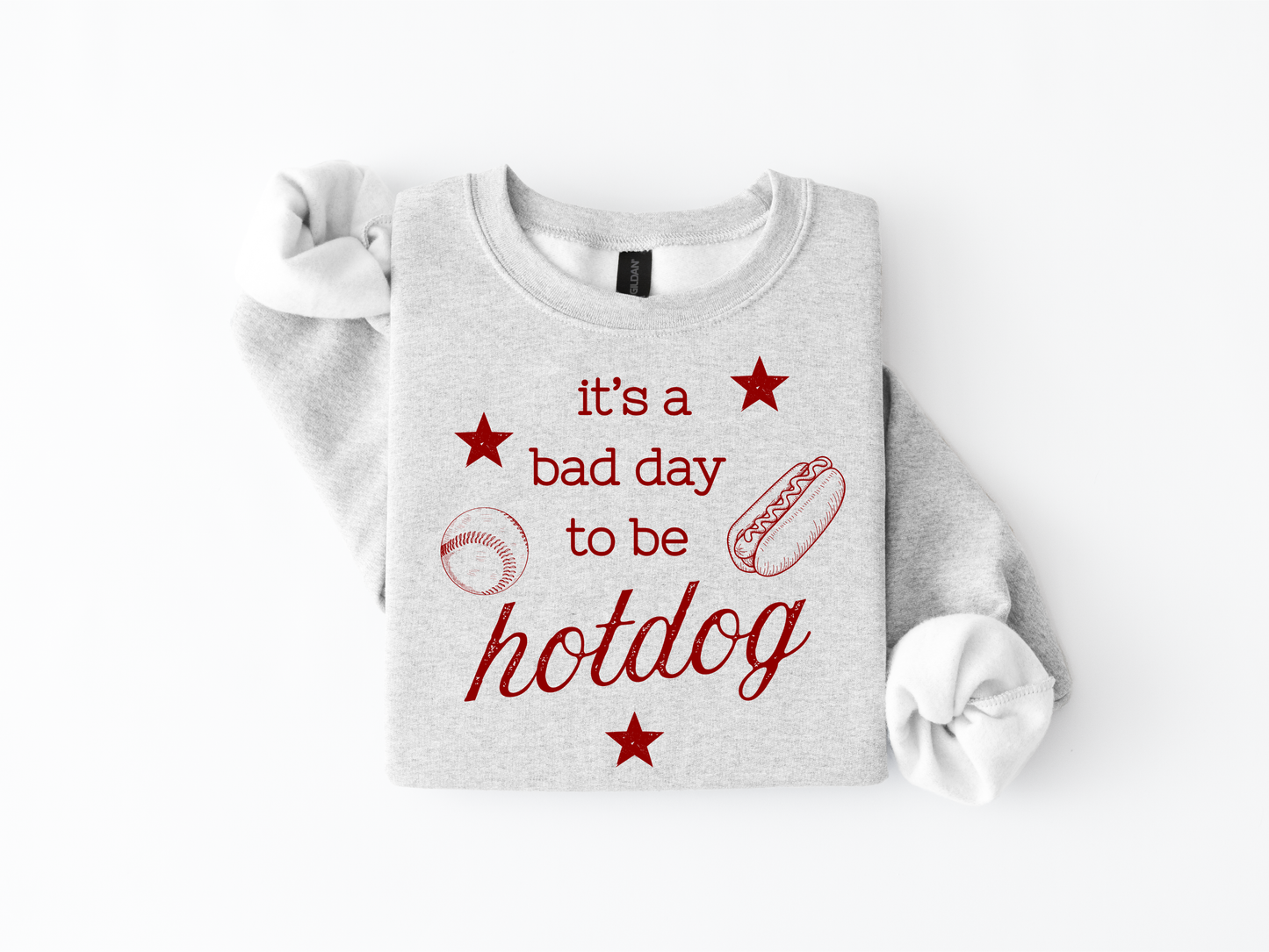 it's a bad day to be a hotdog crewneck