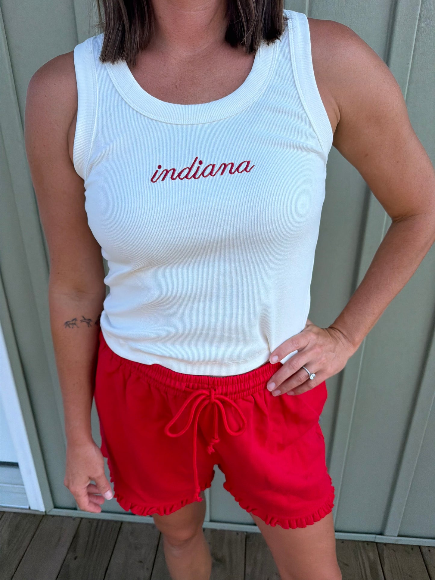 indiana embroidered tank