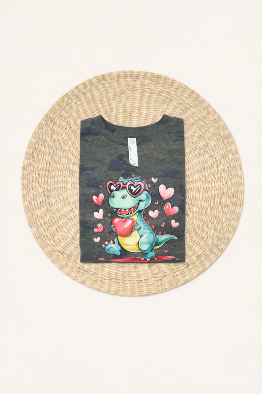 Valentine Dino Kid Tee