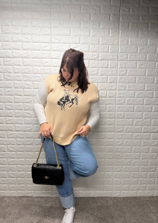 HOWDY COWBOY sweater vest