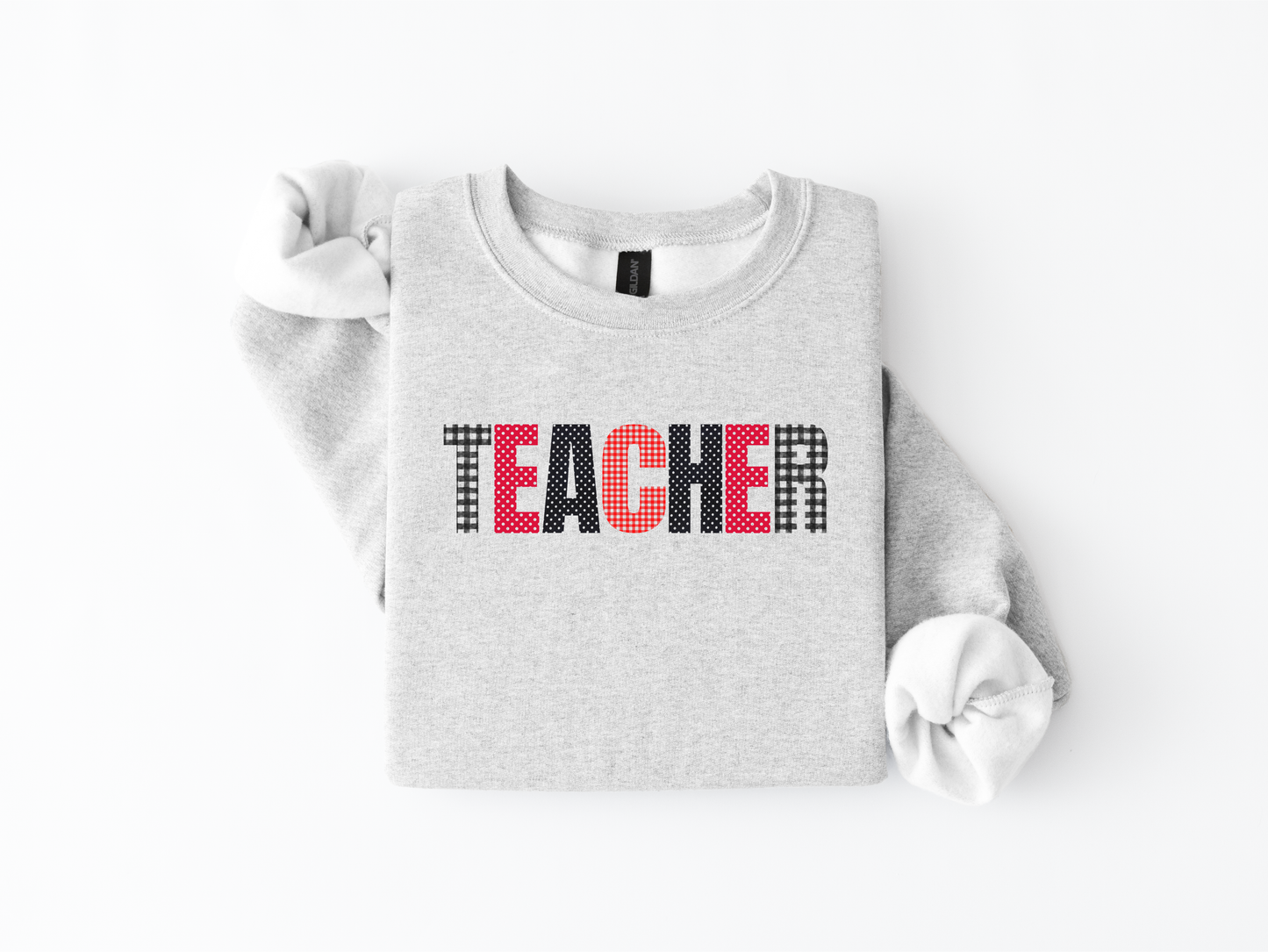 TEACHER graphic crewneck