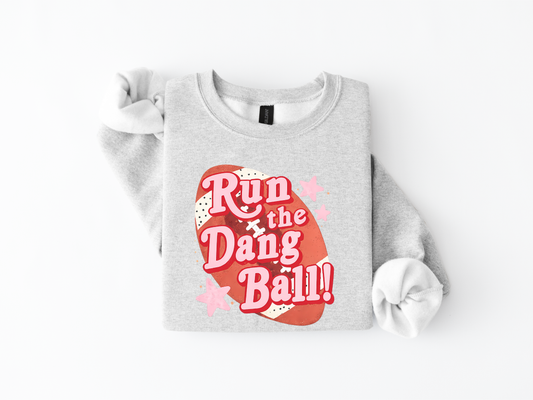 run the dang ball graphic crewneck