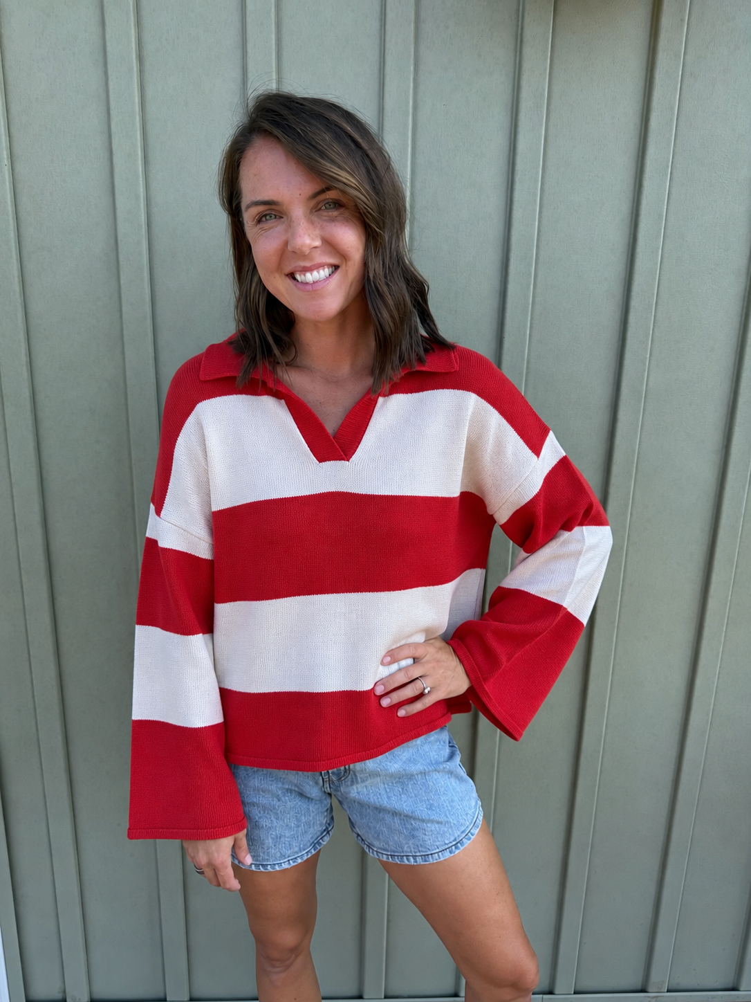 RALLY STRIPE sweater