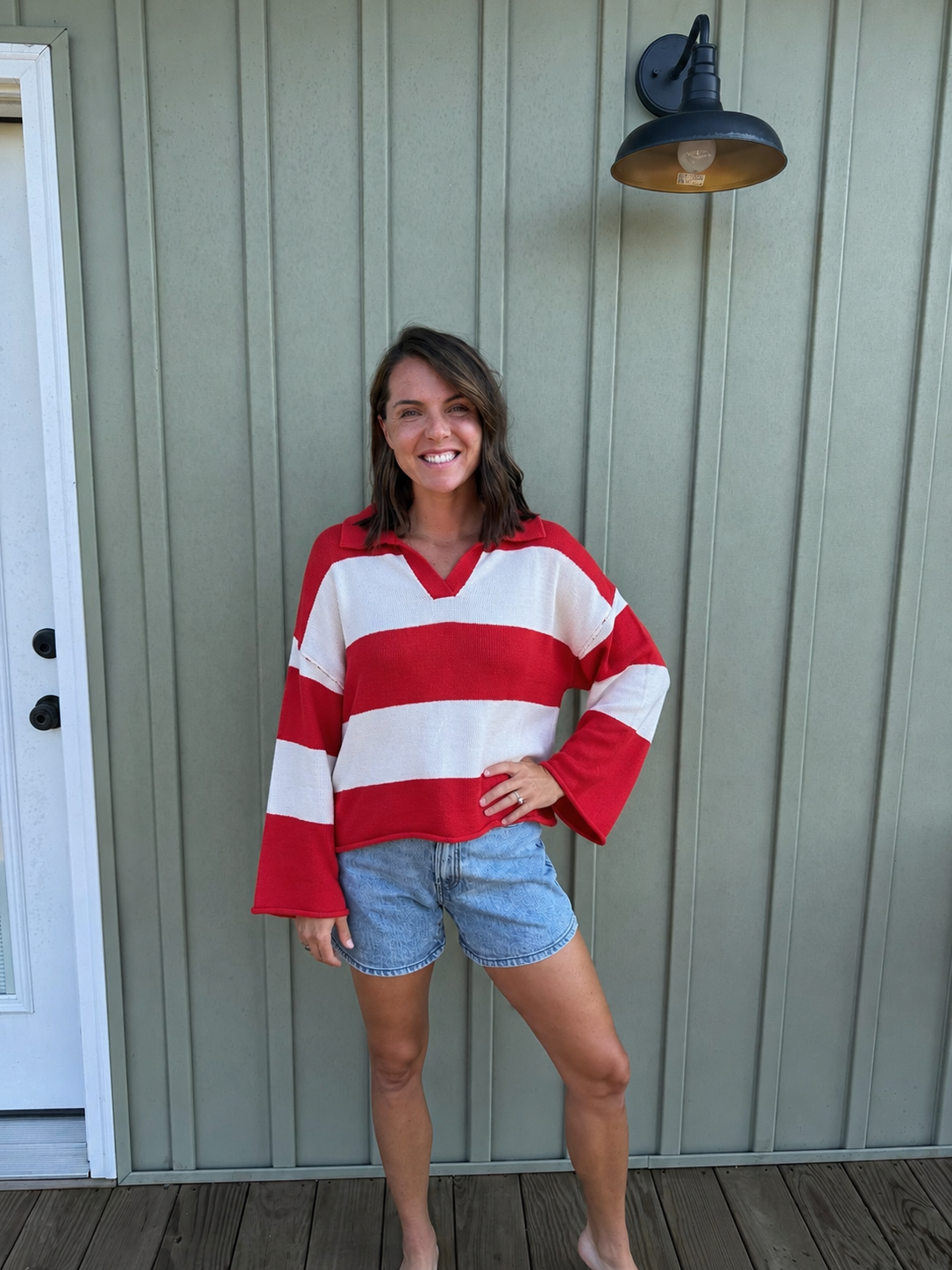 RALLY STRIPE sweater