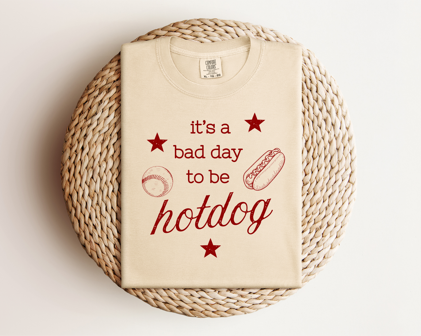 it's a bad day to be a hotdog graphic tee