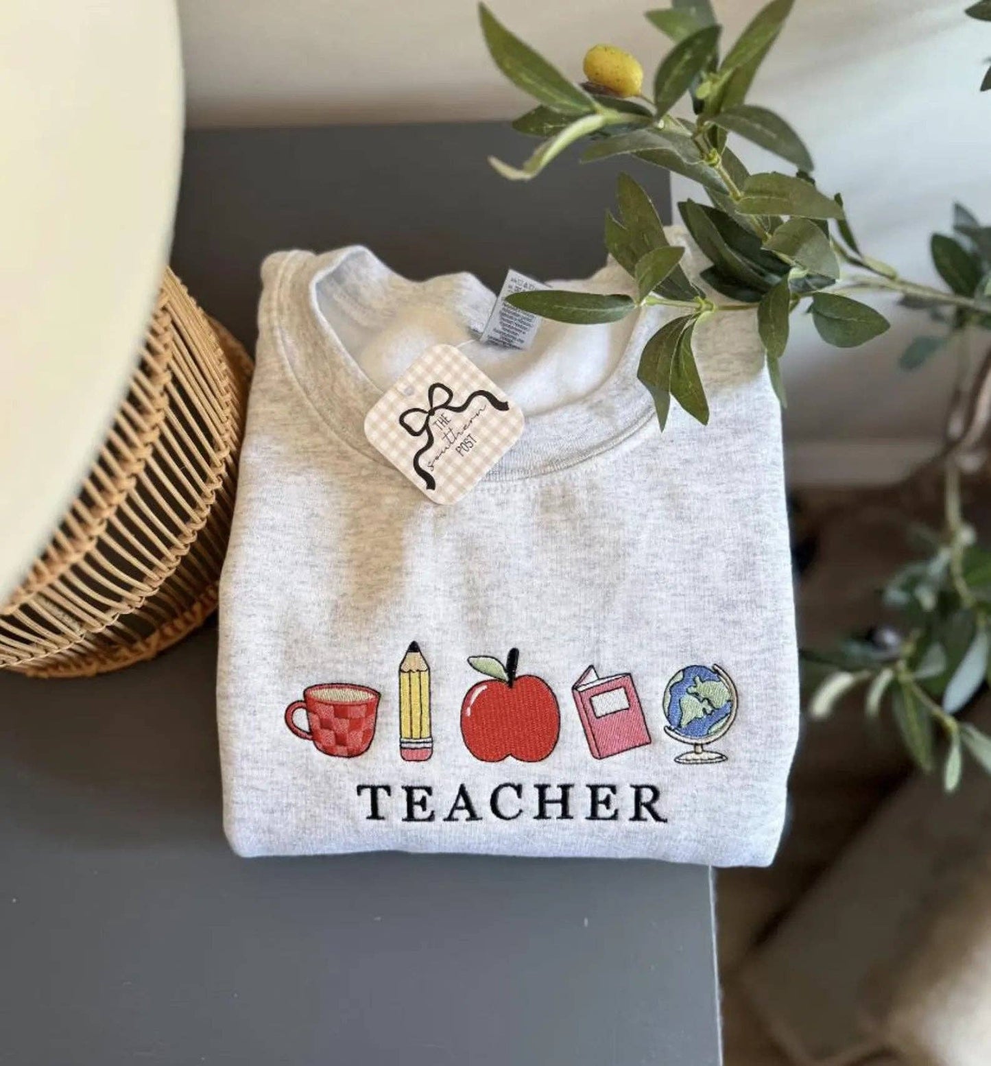 All Things Teacher Embroidered Crewneck